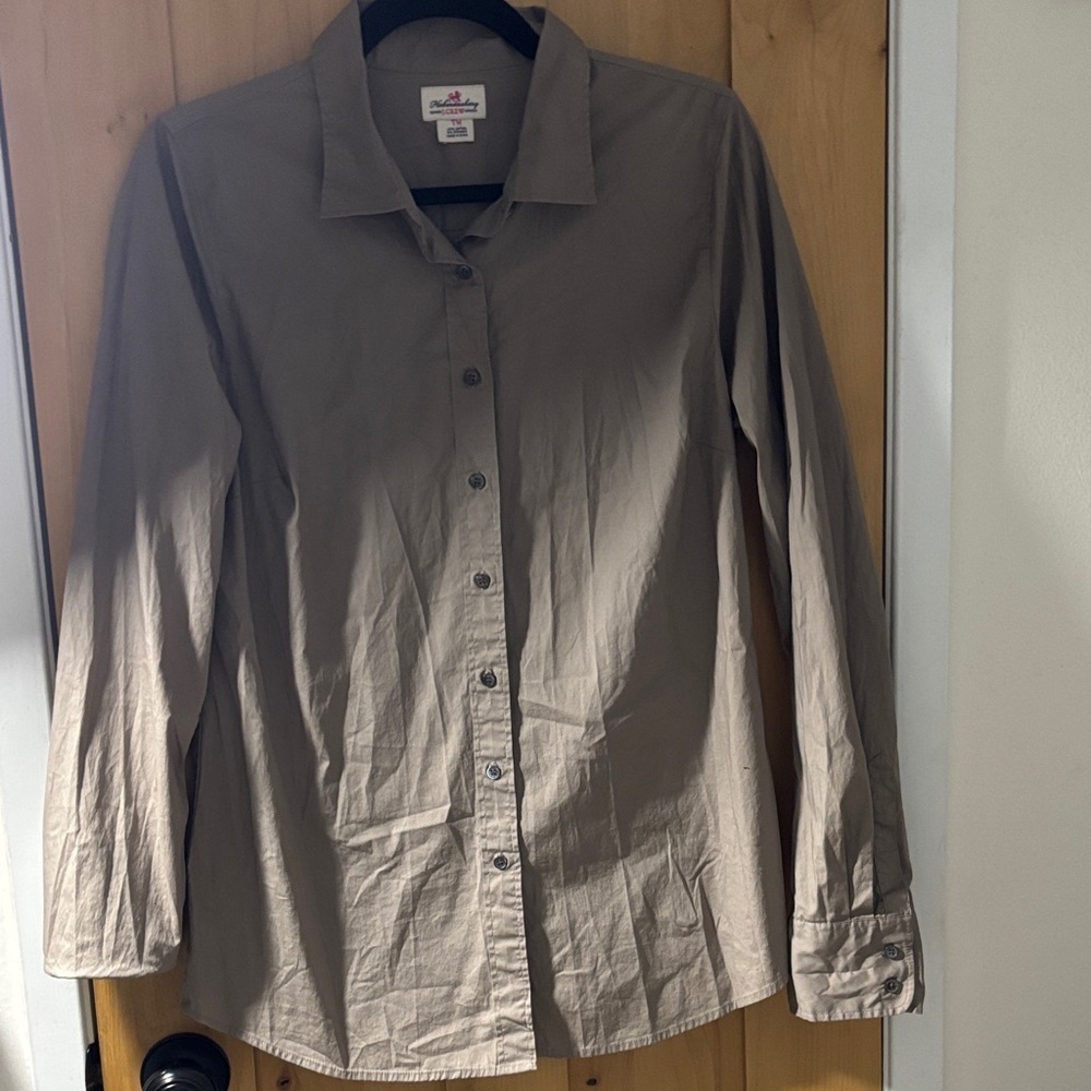 J. Crew Women's Beige Button-Down Shirt